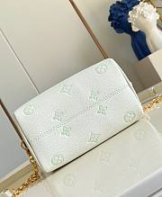 LV Speedy Bandouliere 20 Monogram Empreinte Milky White/ Jade Green M27572 - 20.5x13.5x12cm - 2