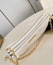 LV Pochette Liv Monogram Empreinte Milky White/ Peach M27741 - 24.5x13.5x6.5cm - 5