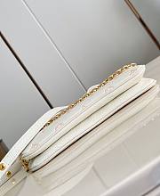 LV Pochette Liv Monogram Empreinte Milky White/ Peach M27741 - 24.5x13.5x6.5cm - 4