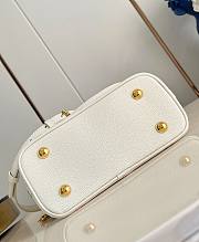 LV Alma BB Monogram Empreinte Milky White/ Peach M27574 - 23.5x17.5x11.5cm - 3