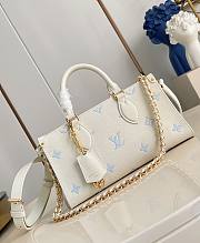 LV OnTheGo East West Monogram Empreinte Milky White/ Blue M27577 - 25x13x10cm - 1