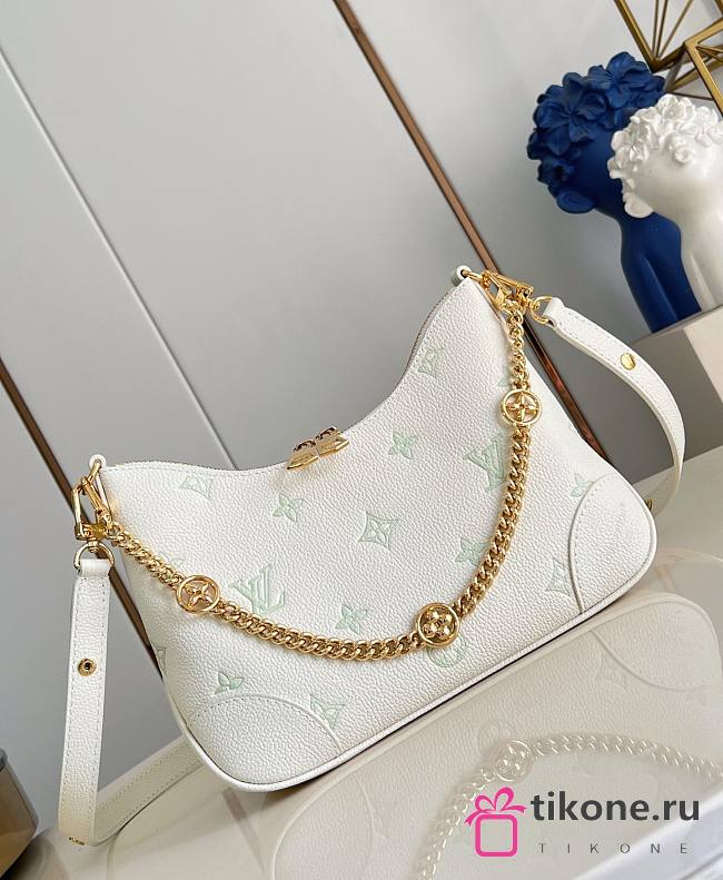 LV Boulogne PM Monogram Empreinte Milky White/ Jade Green M27571 - 26x16x9.5cm - 1