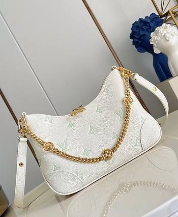 LV Boulogne PM Monogram Empreinte Milky White/ Jade Green M27571 - 26x16x9.5cm