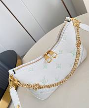 LV Boulogne PM Monogram Empreinte Milky White/ Jade Green M27571 - 26x16x9.5cm - 5