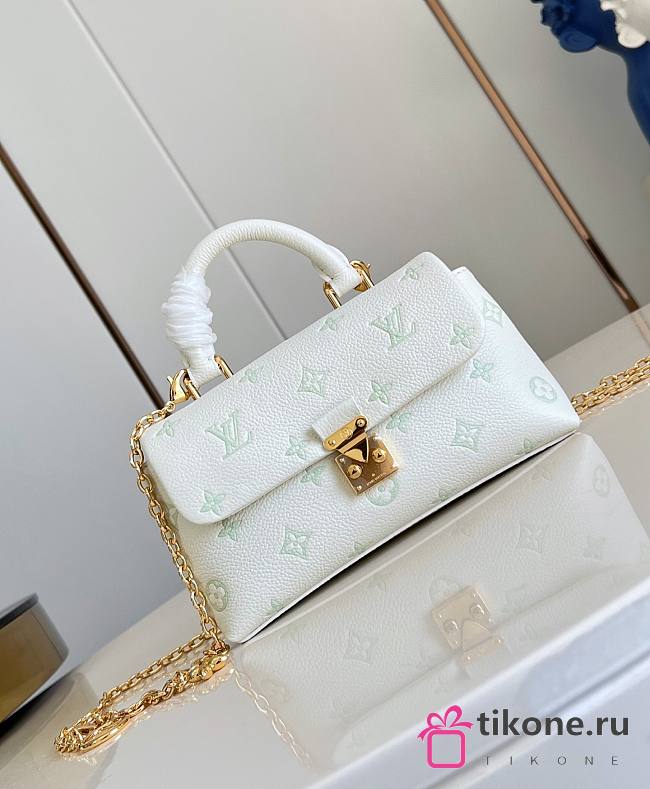 LV Nano Madeleine Monogram Empreinte Leather Milky White/ Jade Green M27698 - 21x12.5x6cm - 1