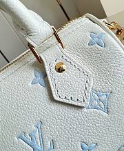 LV Nano Speedy Monogram Empreinte Milky White/ Blue M27702 - 16x10x7.5cm - 2