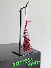 Bottega Veneta Fringes Charm Dark Red/Zenith - 1