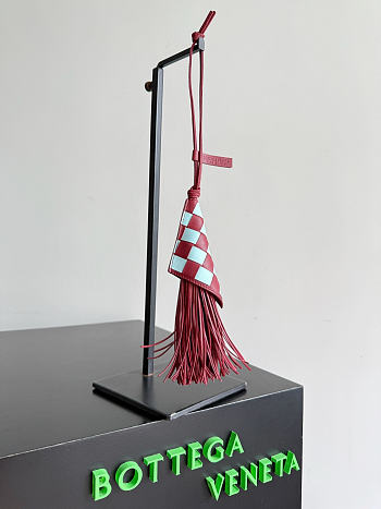Bottega Veneta Fringes Charm Dark Red/Zenith
