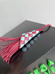 Bottega Veneta Fringes Charm Dark Red/Zenith - 3