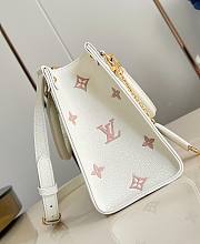 LV Onthego PM Monogram Empreinte Milky White/ Peach M28313 - 25x19x11.5cm - 6