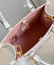 LV Onthego PM Monogram Empreinte Milky White/ Peach M28313 - 25x19x11.5cm - 5