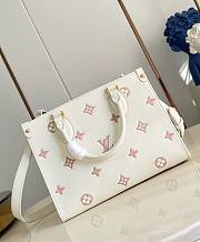 LV Onthego PM Monogram Empreinte Milky White/ Peach M28313 - 25x19x11.5cm - 4