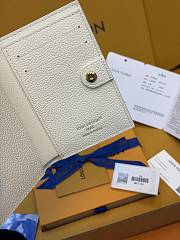 LV Lisa Wallet Monogram Empreinte Milky White/ Blue M27742 - 11.5x9x1.5 cm  - 5