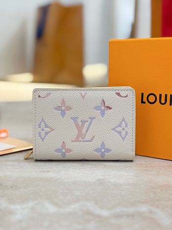 LV Clea Wallet Monogram Empreinte Leather Dream Cream M25595 - 11x8.5x3.5cm