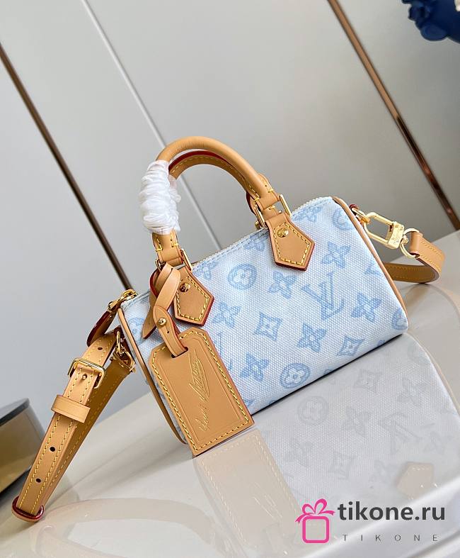 LV Nano Speedy Monogram Origine Bleu Courrier M28323 - 16x10x7.5cm - 1