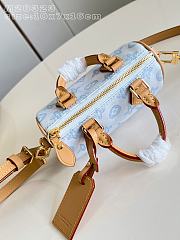 LV Nano Speedy Monogram Origine Bleu Courrier M28323 - 16x10x7.5cm - 5