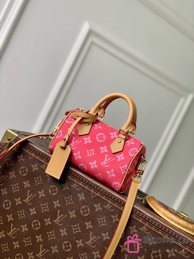 LV Nano Speedy Monogram Origine Rose Ruban M28322 - 16x10x7.5cm - 1