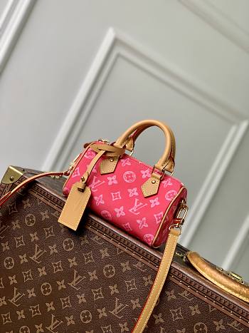LV Nano Speedy Monogram Origine Rose Ruban M28322 - 16x10x7.5cm