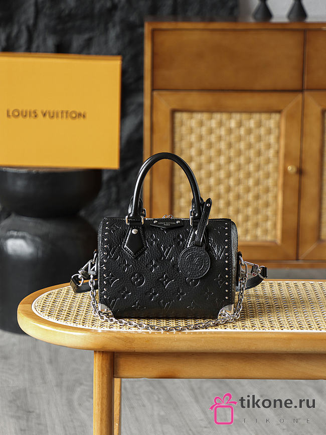 LV Speedy Trunk 20 Fashion Leather Black M27921 - 20.5x16x11cm - 1