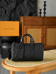 LV Keepall Bandouliere 25 Taurillon Monogram Black M20900 - 25x15x11cm - 4