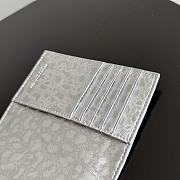 Bottega Veneta Intrecciato Passport Case in Lamina Satin Leather Silver - 13.6x9.5x0.5cm - 3