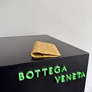 Bottega Veneta Intrecciato Passport Case in Lamina Satin Leather Gold - 13.6x9.5x0.5cm - 3