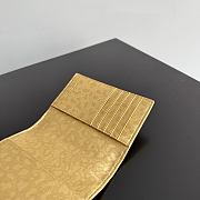 Bottega Veneta Intrecciato Passport Case in Lamina Satin Leather Gold - 13.6x9.5x0.5cm - 2