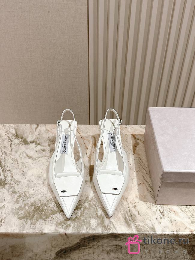 Jimmy Choo Frances 60 Slingback Pumps In White - 1