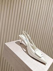 Jimmy Choo Frances 60 Slingback Pumps In White - 6