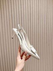 Jimmy Choo Frances 60 Slingback Pumps In White - 5