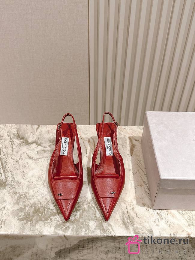 Jimmy Choo Frances 60 Slingback Pumps In Red - 1