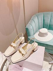 Jimmy Choo Diamond Tilda 45 Slingback Pumps in White - 6