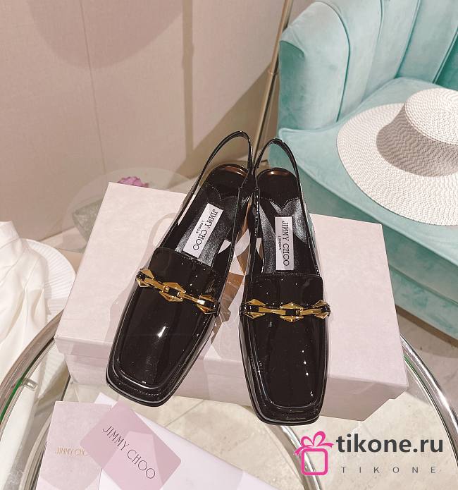 Jimmy Choo Diamond Tilda 45 Slingback Pumps in Black - 1