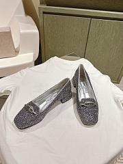 Jimmy Choo Ravi Ballerina in Silver - 6