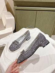 Jimmy Choo Ravi Ballerina in Silver - 4
