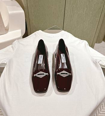 Jimmy Choo Ravi Ballerina in Burgundy