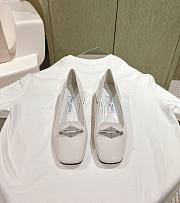Jimmy Choo Ravi Ballerina in White - 1