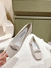 Jimmy Choo Ravi Ballerina in White - 4