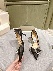 Jimmy Choo Melva 50 Embellished Leather Pumps in Black - 6