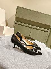 Jimmy Choo Melva 50 Embellished Leather Pumps in Black - 5