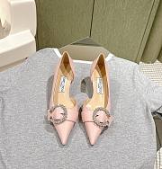 Jimmy Choo Melva 50 Embellished Leather Pumps in Nude - 1
