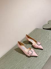 Jimmy Choo Melva 50 Embellished Leather Pumps in Nude - 5