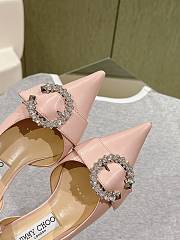 Jimmy Choo Melva 50 Embellished Leather Pumps in Nude - 3