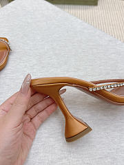 Amina Muaddi Gigi Slipper 95 Gold Satin And White Crystals - 6