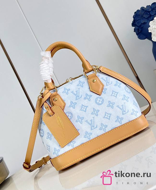 LV Alma BB Monogram Origine Bleu Courrier M27526 - 23.5x17.5x11.5cm - 1