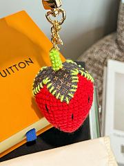 LV Berrylicious Crochet Bag Charm Red M02583  - 5
