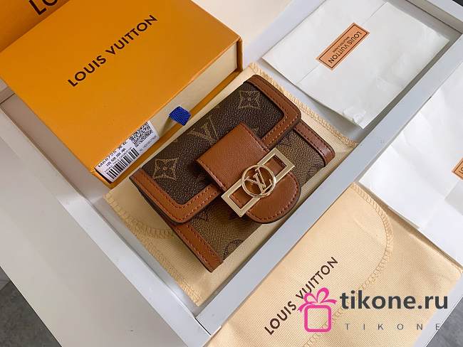 LV Dauphine Compact Wallet Monogram Reverse Canvas M68725 - 12x9.5x3.5cm - 1