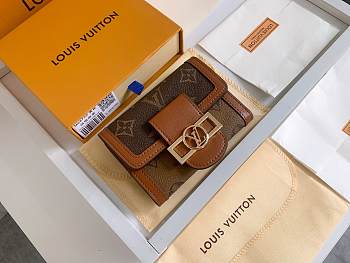 LV Dauphine Compact Wallet Monogram Reverse Canvas M68725 - 12x9.5x3.5cm