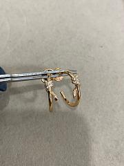 Tiffany Knot Hoop Earrings in Yellow/ Rose/ White Gold with Diamonds - 5