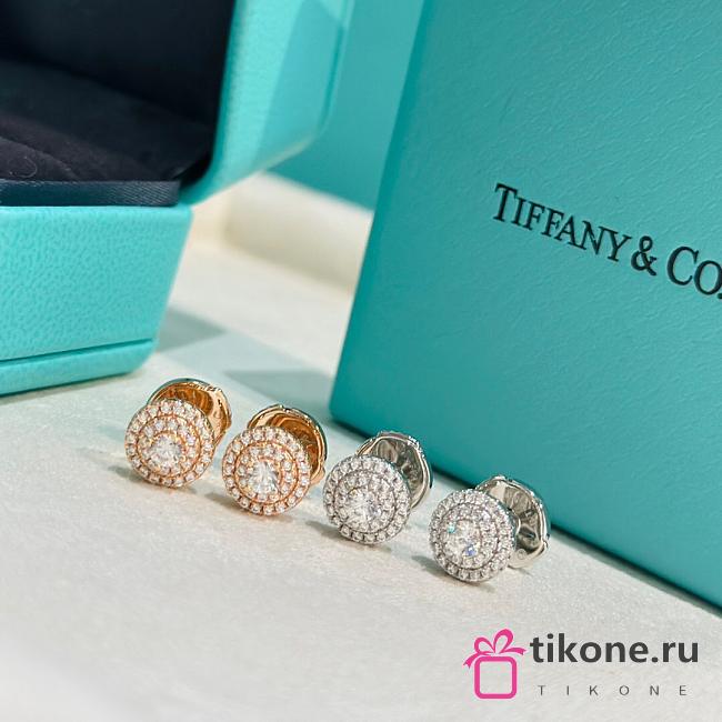 Tiffany Soleste Earrings in Platinum with Diamonds White/ Rose Gold - 1